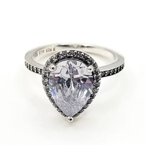 Pandora Sparkling Teardrop Halo Size 5.5 (50) Ring